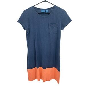 Cotton T Shirt Dress M Navy Pocket Casual Resort Coastal Minimalist Clean Girl